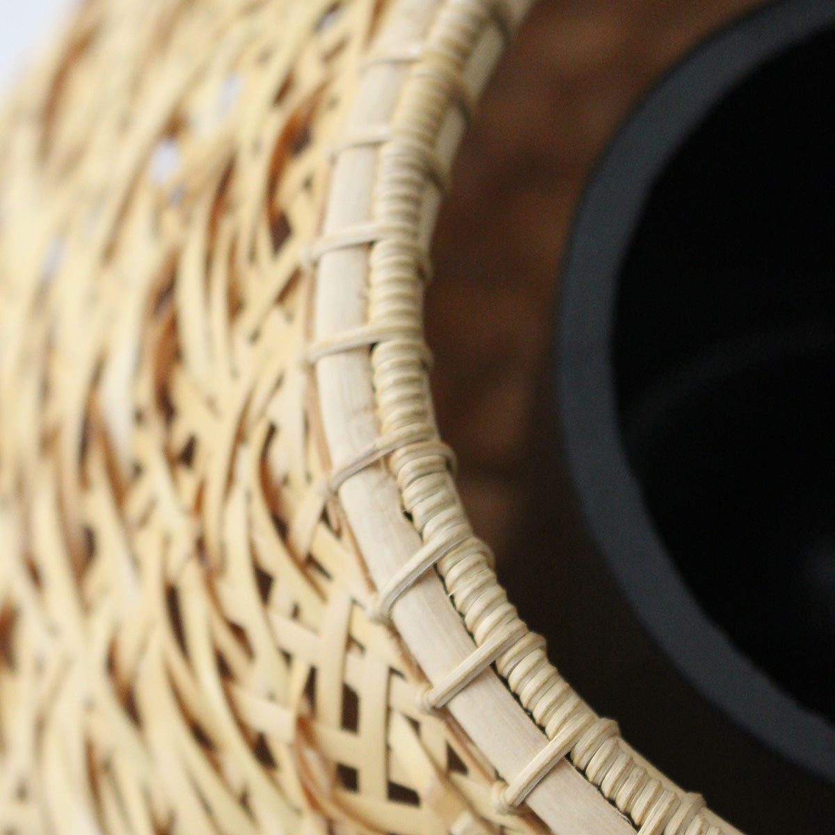 Large Japanese Woven Bamboo Vase by Masaichi Ishida