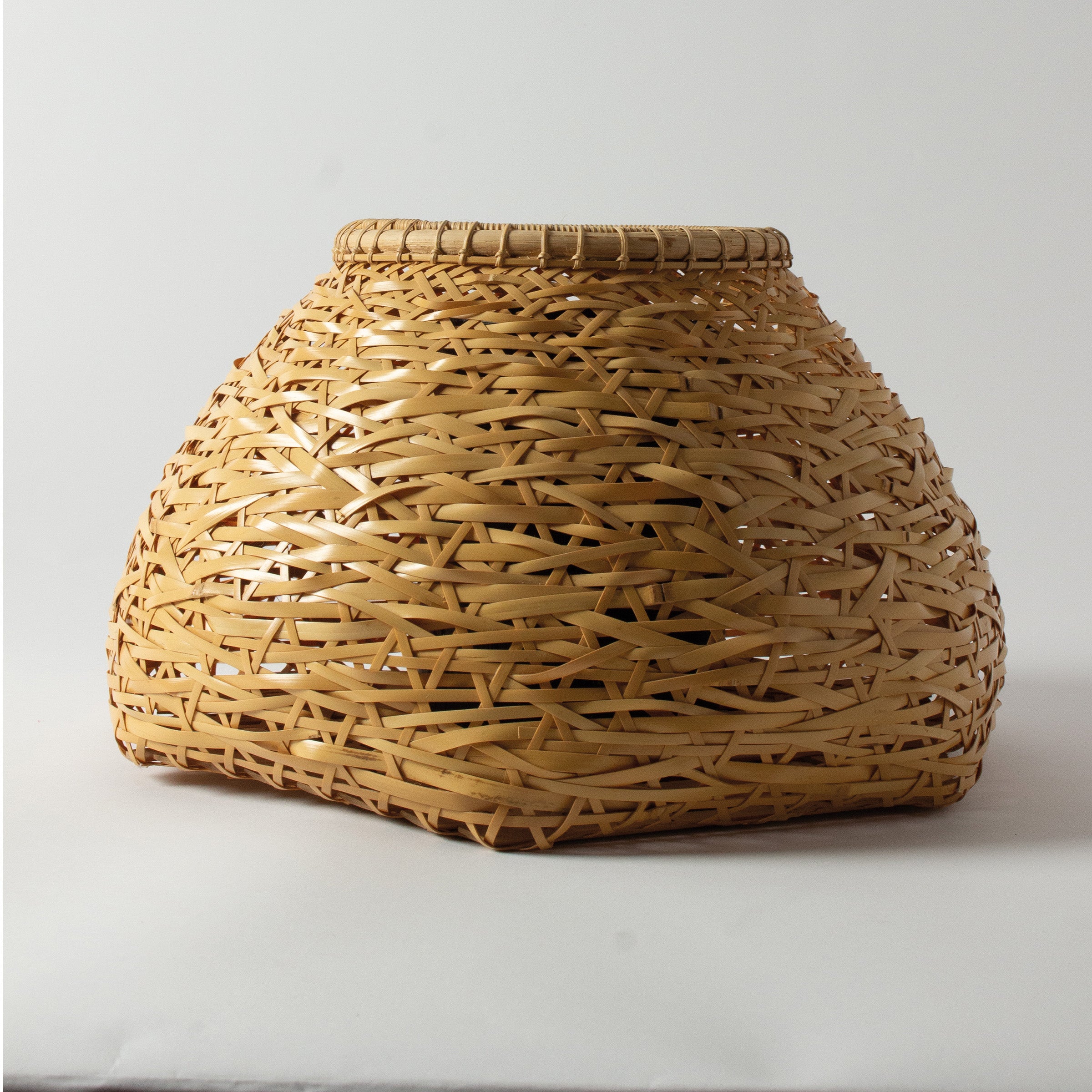 Large Japanese Woven Bamboo Vase by Masaichi Ishida