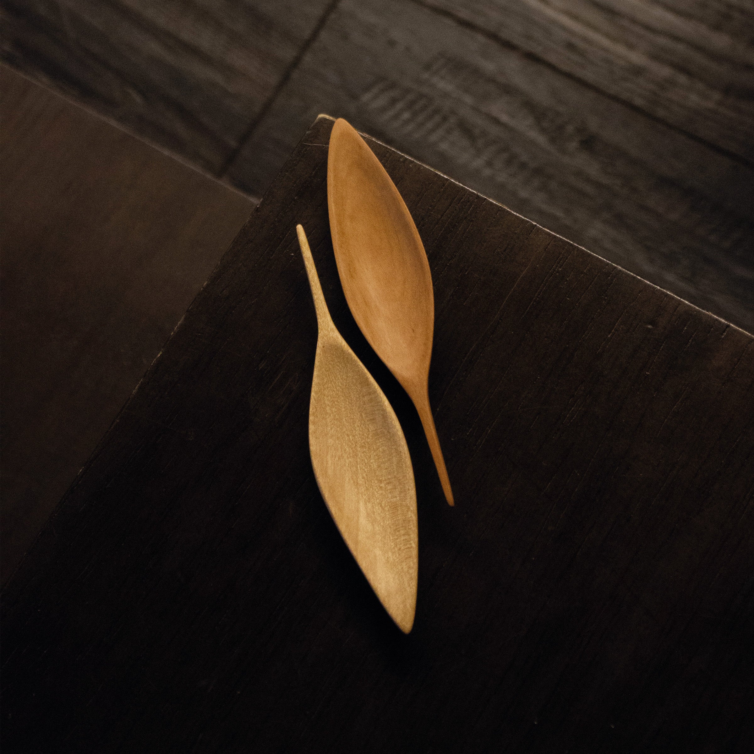 Korean chestnut-leaf-shaped spoon by Sung Woo Choi