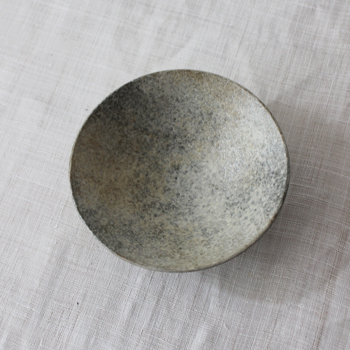 Grey-beige Japanese ceramic bowl