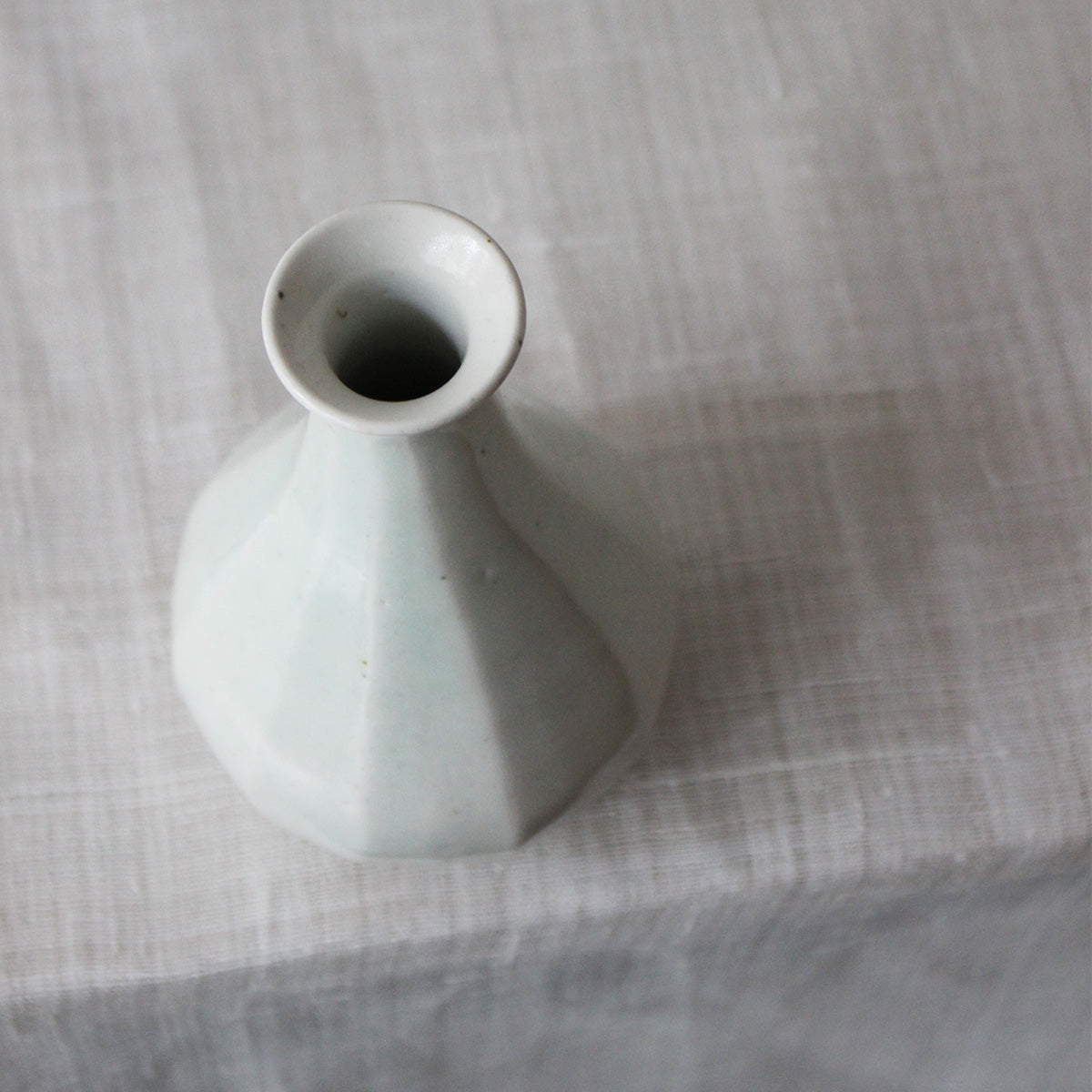 Korean white porcelain and celadon vase